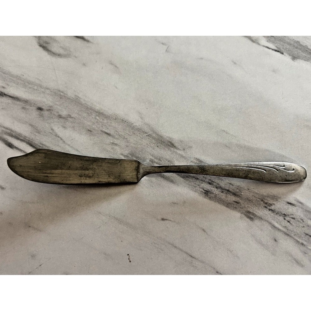 Vintage Butter Knife MCM 1950s By Wallace Stainless 7.25" USA‎ BxA